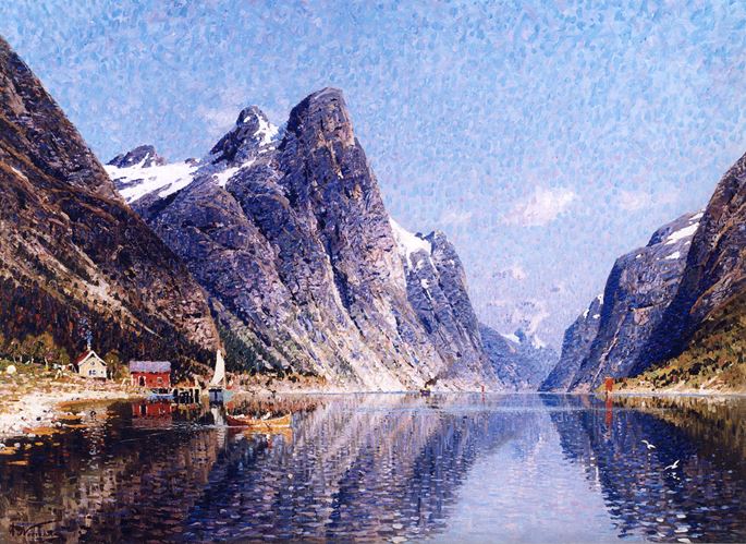Adelsteen Normann - A Norwegian Fjord Scene | MasterArt